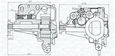 DB помпа мастила A/B-Class 1,3 18-, RENAULT 0,9-1,2 12- MAGNETI MARELLI 351516000072