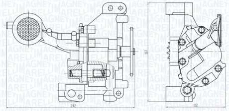 CITROEN Оливний насос Berlingo, Scudo, C5, Jumpy 2.0 HDI Magneti Marelli 351516000109