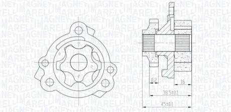 HYUNDAI Оливний насос i10 I 08-, i20 II 14-, KIA Magneti Marelli 351516000111