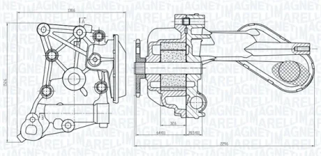 CITROEN Оливний насос C-CROSSER 2.2 HDi 07- Magneti Marelli 351516000125