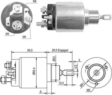 Втягувальне реле OPEL Astra F,G MAGNETI MARELLI 940113050428