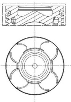Поршень з кільцями RENAULT 70,00 1.3 D Multijet 199 A3.000,263 A2.000 Mahle 011 PI 00100 001