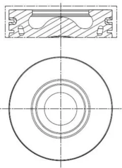 Поршень Ford Transit 07-18 2.2 TDCi (86.50mm/STD) Mahle 013 PI 00136 002