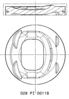 Поршень Audi A1/A3/VW Golf V/VI/Skoda Octavia II/Superb II 1.4 TSI/TFSI 07-15 (76.51mm/STD) MAHLE / KNECHT 028 PI 00118 000