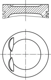 Поршень 76,5 (1,2-1,2-2) SEAT TOLEDO IV SKODA FABIA II, RAPID, ROOMSTER VW JETTA IV, POLO V 1.6 09.06-05.22 Mahle 028PI00143000