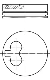 Поршень VW T4 1.9-2.4D (79.76mm/+0.25) Mahle 0298201