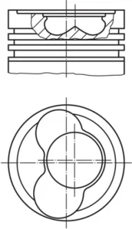 Поршень Audi A3/A4/Skoda Fabia/VW Golf/Touran 1.9tdi 04- (80.01mm /+0.50) (1-2 цил.) Mahle 030 65 02