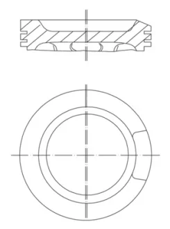 Поршень AUDI A3, A4/VW BORA, GOLF IV 1.8 96- (81.26mm) Mahle 033 04 01