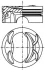 Поршень 75 (1-1-2) DS DS 3 CITROEN C1 II, C3 AIRCROSS I, C3 AIRCROSS II, C3 II, C3 III, C4 CACTUS, C-ELYSEE, DS3 OPEL CORSA F, CROSSLAND X / CROSSLAND PEUGEOT 108, 2008 I, 208 1.2/1.2LPG 03.12- Mahle 039PI00129000 (фото 1)