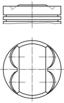 Поршень BMW 5 (E60) 2.0 i 07-10/X3 (E83) 2.0 i 05-11 N46 (STD) (84.00mm/STD) MAHLE / KNECHT 081 PI 00107 000