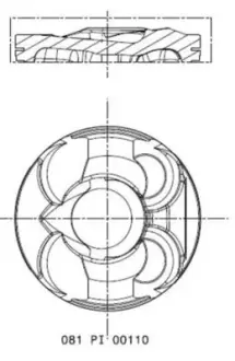 Поршень Citroen C3/C4/Peugeot 207/308 1.6 07- (77.00mm/STD) MAHLE / KNECHT 081 PI 00110 000