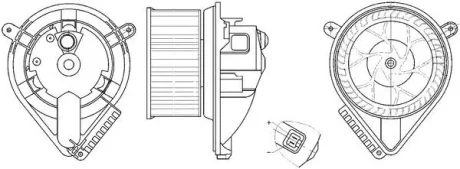 Вентилятор кабiни кондиц. MAHLE / KNECHT AB 272 000S