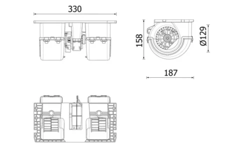Вентилятор салону 26В VOLVO FM, FM II 09.05- Mahle AB350000P