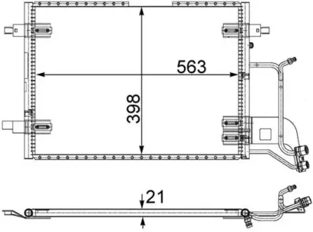 Радiатор кондицiонера MAHLE / KNECHT AC 352 000S