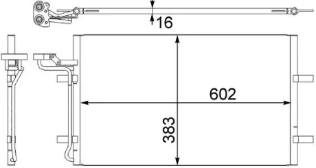 Радiатор кондицiонера MAHLE / KNECHT AC 410 001S