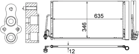 Конденсер кондиціонера MAHLE / KNECHT AC 590 000S