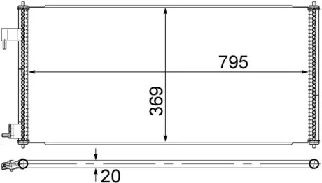 Радіатор кондиціонера Connect 1.8i/TDCi 02- Mahle AC 689 000S