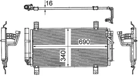 Радiатор кондицiонера Mahle AC 714 000S
