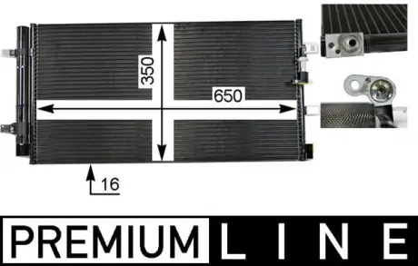 Радiатор кондицiонера MAHLE / KNECHT AC 738 000P