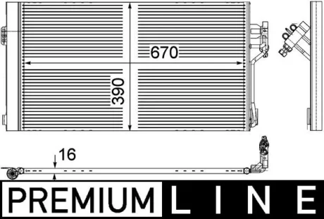 Радiатор кондицiонера Mahle AC 761 000P