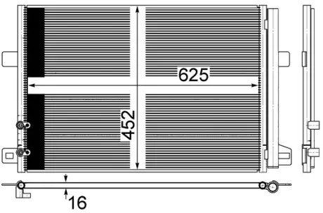 Радіатор кондиціонера VW Amarok 2.0TSI/2.0TDI/3.0TDI 10- MAHLE / KNECHT AC 885 000S