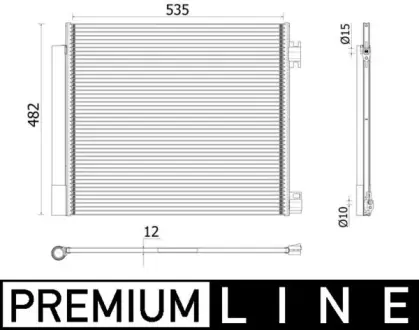 Радiатор кондицiонера MAHLE / KNECHT AC 944 000P