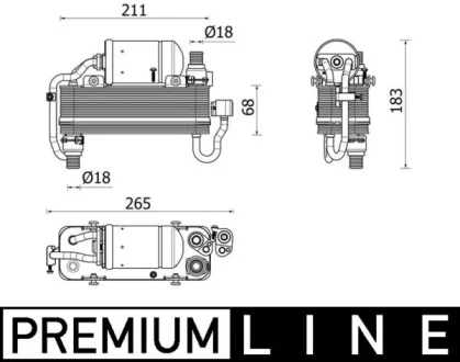 Радіатор кондиціонера (з осушувачем) BMW 5 (G30/F90) 17-/7 (G11/G12) 15- Mahle AC 960 000P