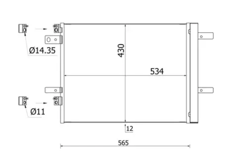 Радiатор кондицiонера MAHLE / KNECHT AC 965 000S