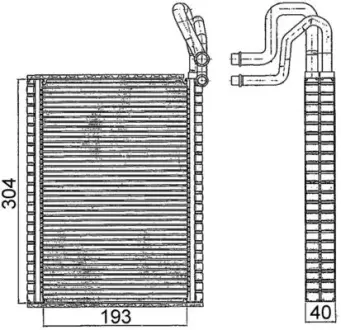 Випарник кондицiонера MAHLE / KNECHT AE 116 000S