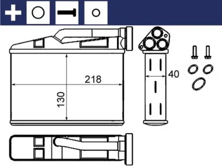 Радiатор опалення MAHLE / KNECHT AH 240 000S