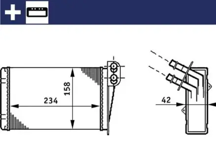 Радiатор опалення MAHLE / KNECHT AH 73 000S