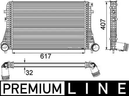 Інтеркулер MAHLE / KNECHT CI 208 000P
