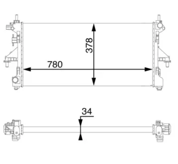 Радіатор охолодження MAHLE / KNECHT CR 1069 000S