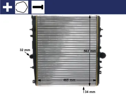 Радіатор охолодження MAHLE / KNECHT CR 1437 000S