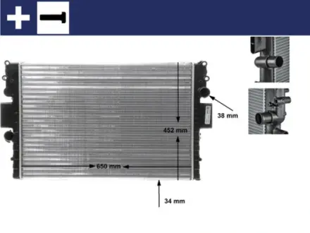 Радіатор охолодження MAHLE / KNECHT CR 1551 000S