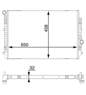 Фото - радіатор охолодження MAHLE / KNECHT CR 1593 000S Радіатор охолодження MAHLE / KNECHT CR 1593 000S