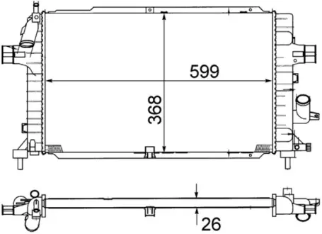 Радіатор охолодження MAHLE / KNECHT CR 1687 000S