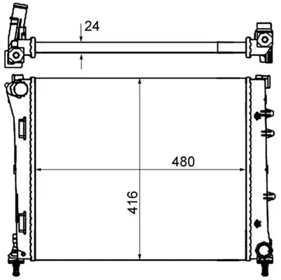 Радіатор охолодження Mahle CR 2000 000S (фото 1)