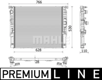 Радіатор охолодження Mahle CR 2215 000P