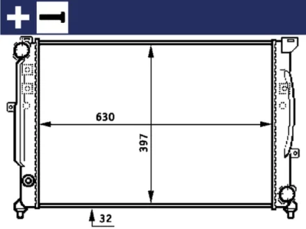 Радіатор охолодження Mahle CR 423 000S