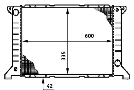Радіатор охолодження двигуна Transit 2.5D/2.0i 86-95 (600x329x32) Mahle CR 623 000S