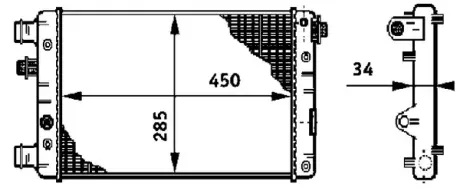 Радіатор охолодження MAHLE / KNECHT CR 632 000S