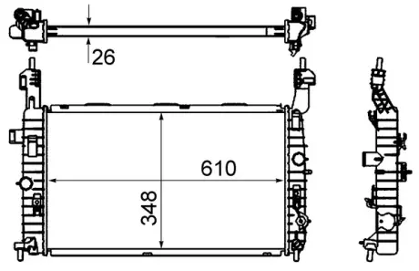 Радіатор охолодження MAHLE / KNECHT CR 833 000S