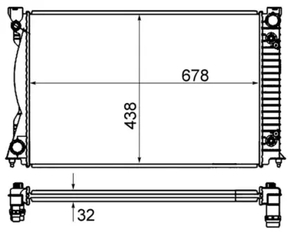 Радіатор охолодження MAHLE / KNECHT CR 842 000S
