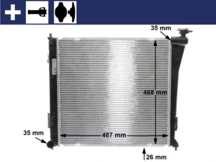 Радіатор охолодження Mahle CR 848 000S