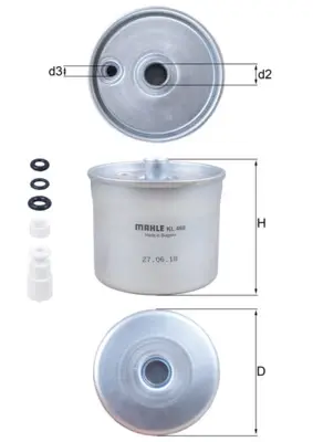 Паливний фільтр Mahle KL468 (фото 1)
