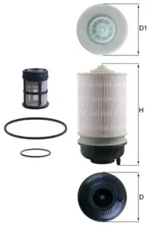 Фільтр паливний MB Actros 11-/Antos 12-18/Arocs 13- (OM471/OM473) MAHLE / KNECHT KX 581KIT
