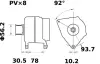 Генератор (14В, 95А) JCB 3CX, 4CX MAHLE / KNECHT MG 23 (фото 2)