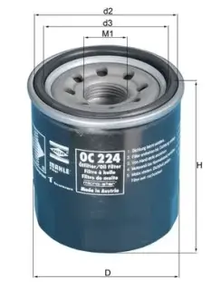 Масляний фiльтр MAHLE / KNECHT OC224