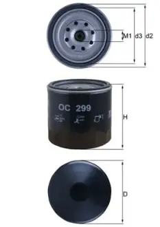 Масляний фiльтр MAHLE / KNECHT OC299